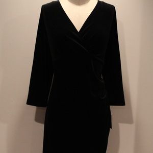 Ellen Tracy Black Velvet Dress